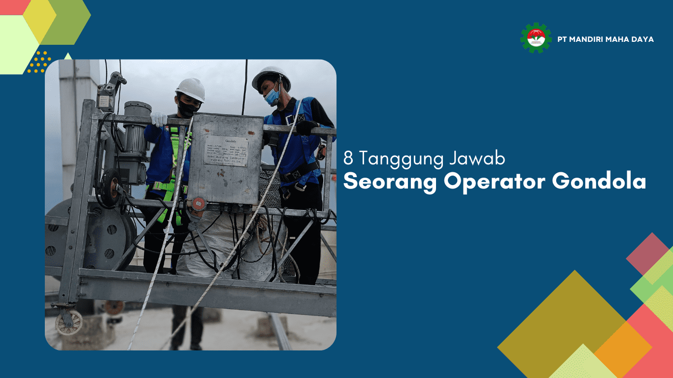 banner tentang 8 tanggung jawab seorang operator gondola
