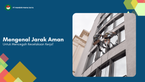 banner berwarna biru untuk artikel jarak aman untuk mencegah kecelakaan jatuh