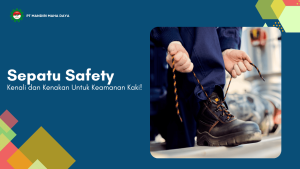 banner tentang sepatu safety