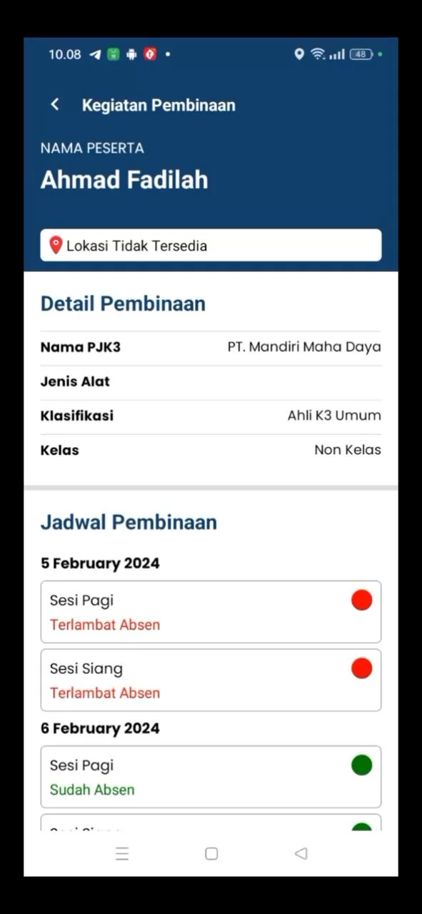 cara melakukan absensi di aplikasi temank3 langkah terakhir