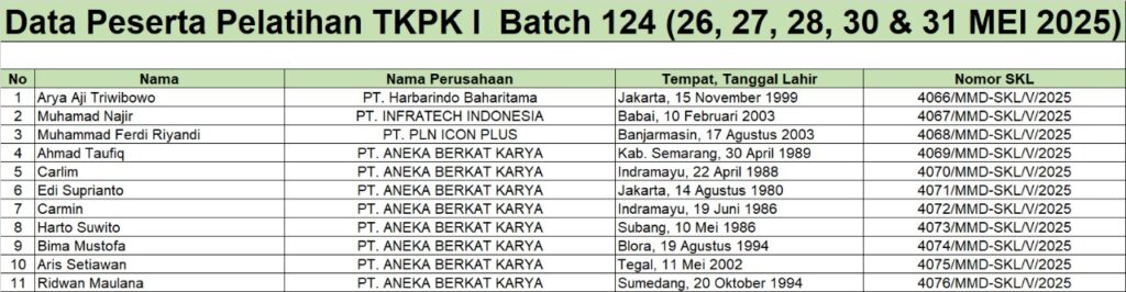 SKL TKPK 1 B124