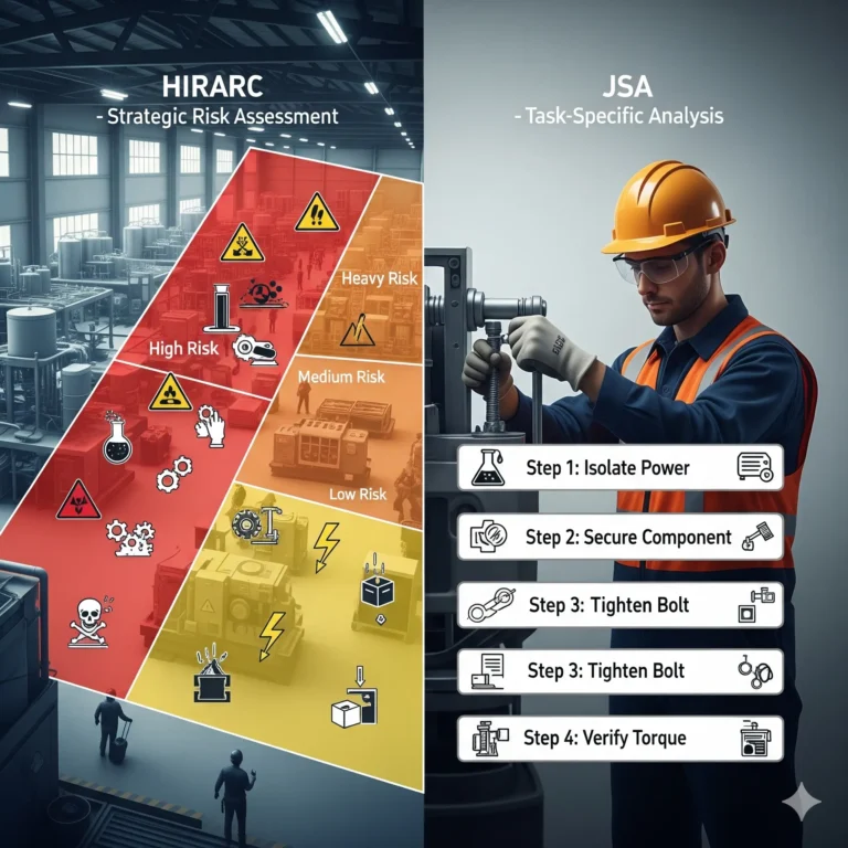Bingung Perbedaan HIRARC vs JSA? Ini Penjelasan Simpelnya! 10 Perbedaan HIRARC dan JSA