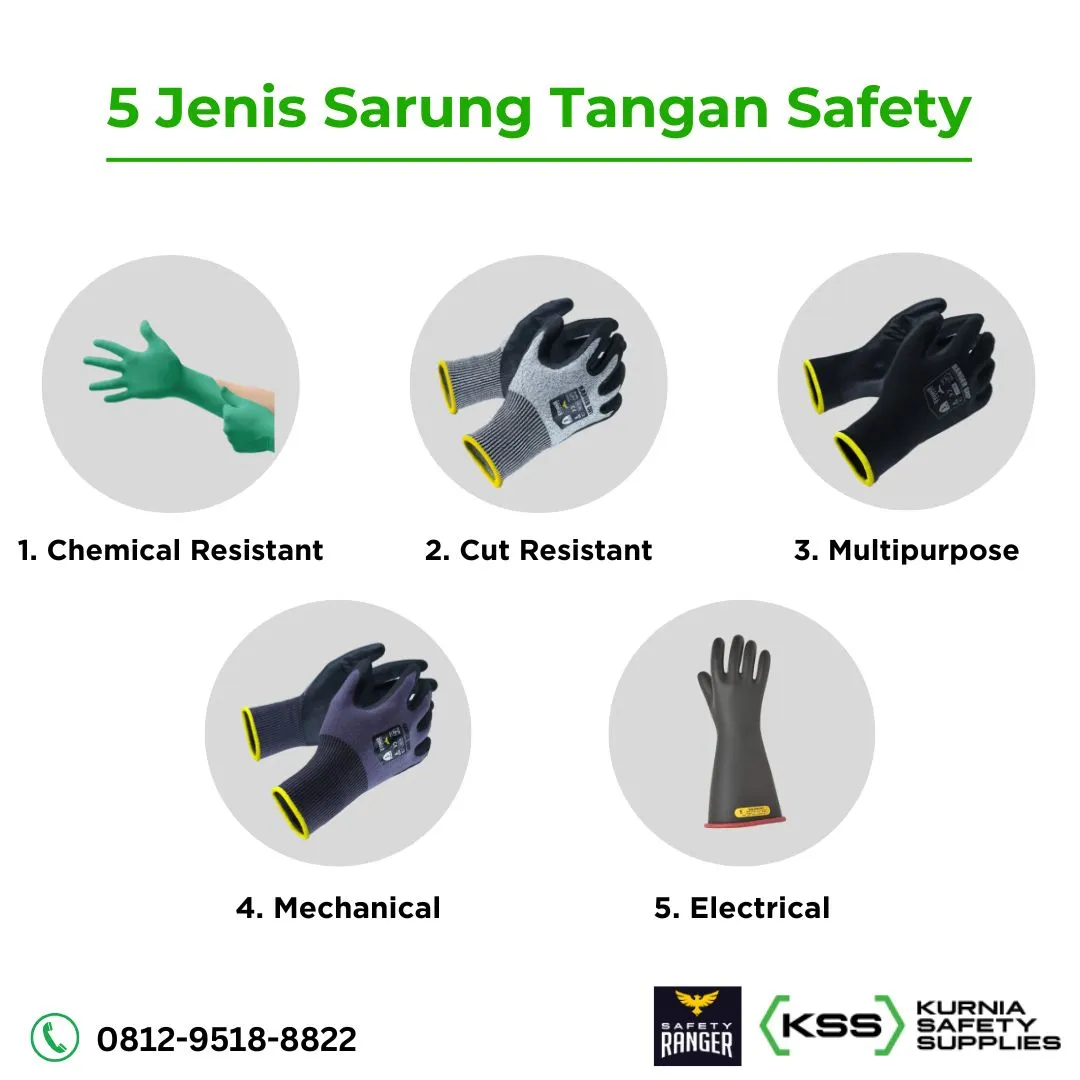 5 Jenis Sarung Tangan Safety Di Dunia K3 jenis sarung tangan safety