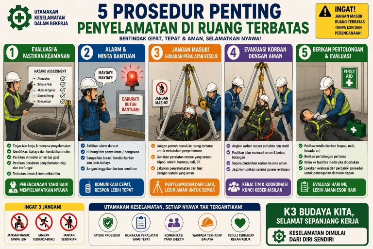 5 Prosedur Penting Penyelamatan di Ruang Terbatas