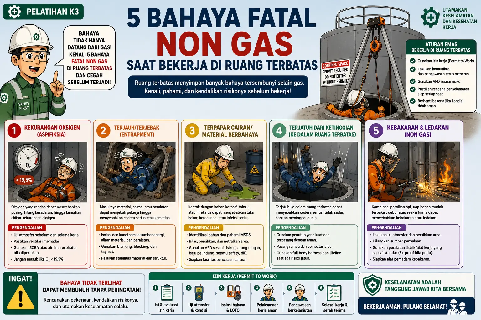 Non Gas Saat Bekerja di Ruang Terbatas