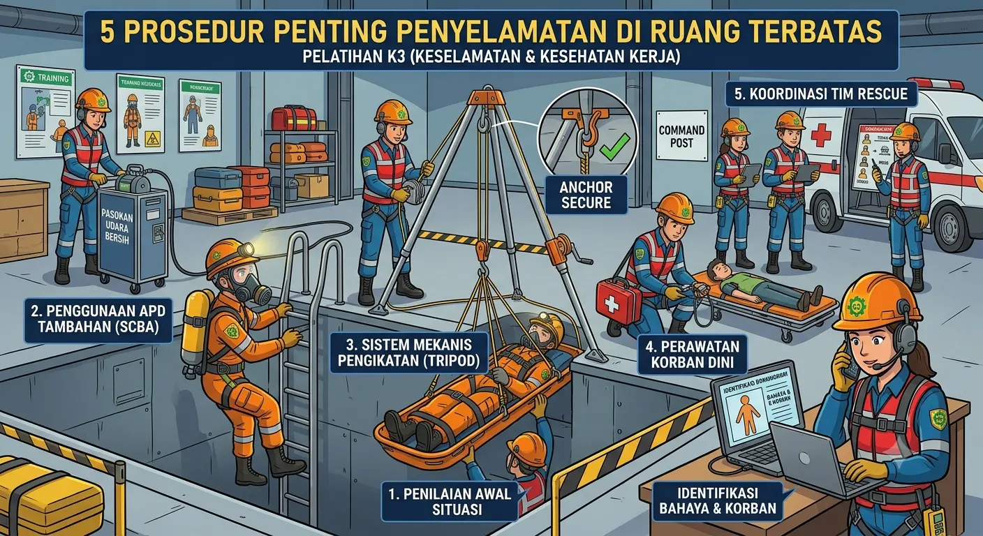 5 Prosedur Penting Penyelamatan di Ruang Terbatas