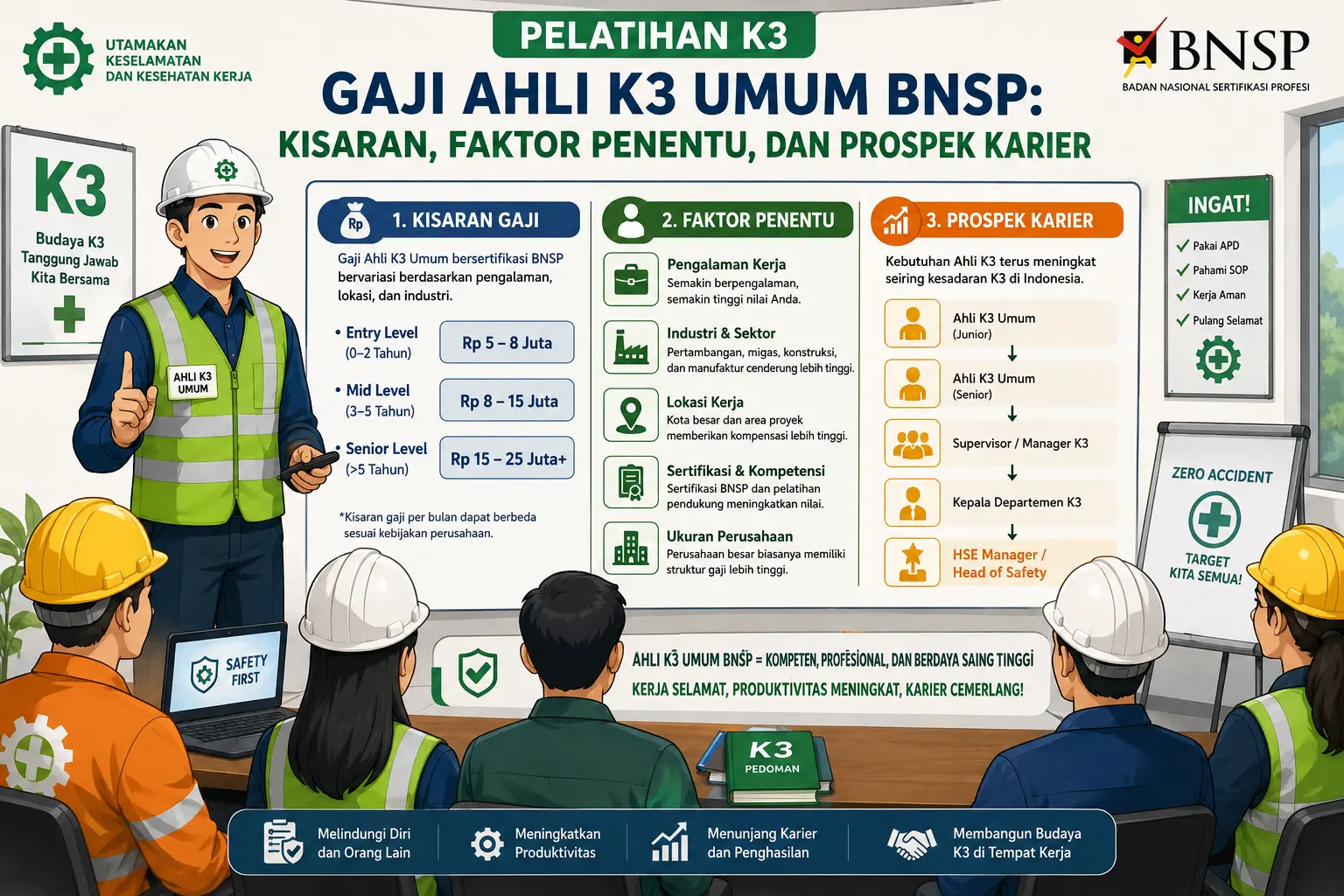 Gaji Ahli K3 Umum BNSP