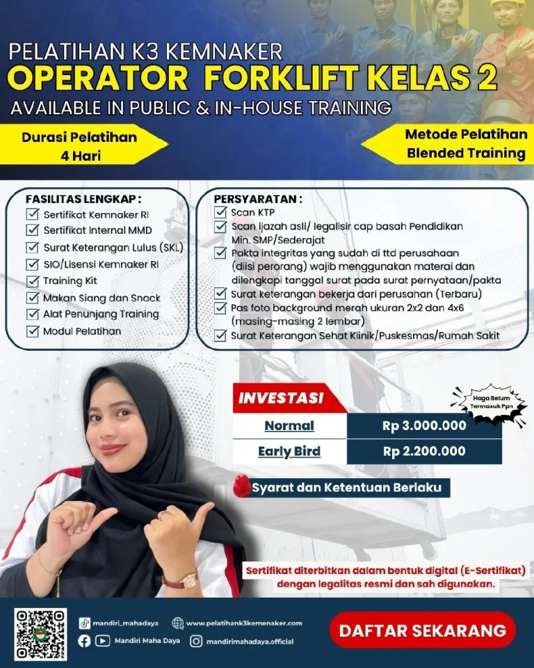 Pelatihan Operator Forklift Kelas 2