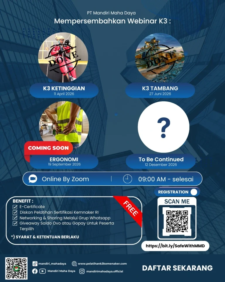 Webinar K3 pelatihan MMD
