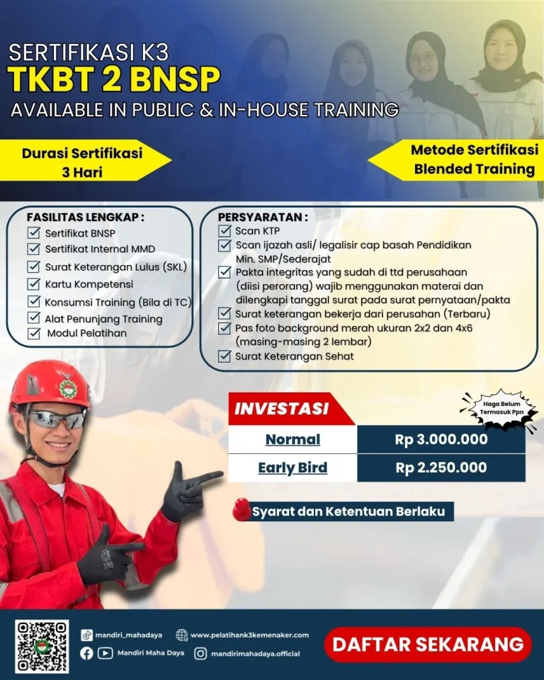 Pelatihan K3 Ketinggian BNSP 2