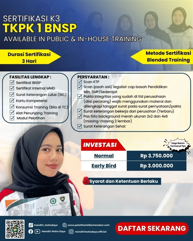 Pelatihan K3 Ketinggian BNSP 1
